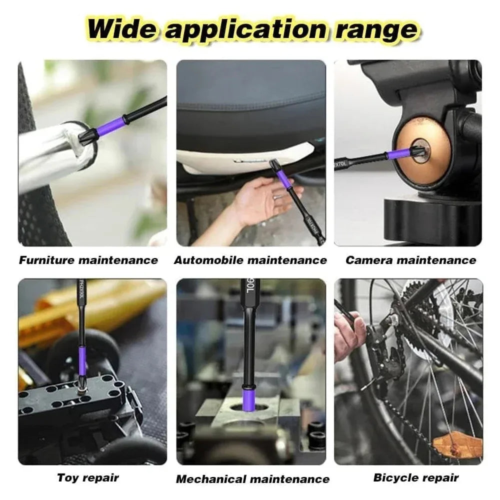 Magnetic Screwdriver Bit Set PH2 Phillips 25-150mm Anti-slip Shockproof Alloy Steel Impact Drill Bits for Outdoor Decoration