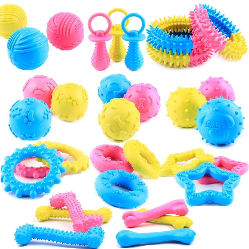 Rubber Chew Toy for Small Dogs - Non-Toxic Puppy Toy