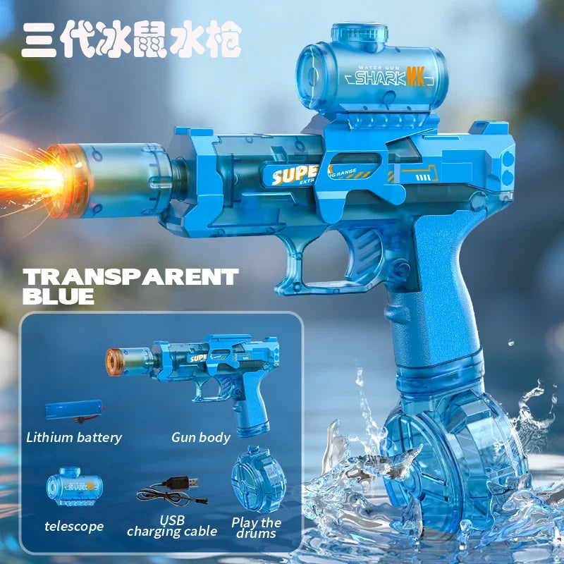 Electric Water Gun with Sensor Lights - Auto Summer Pool Toy