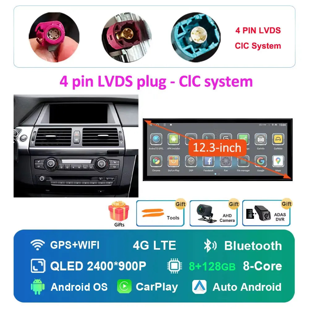 Navigation GPS Android 16 for BMW X5 X6 E70 E71 2008 - 2013 ClC/CCC System Car Radio Multimedia Player BT 4G DSP Stereo WiFi 4Ｇ