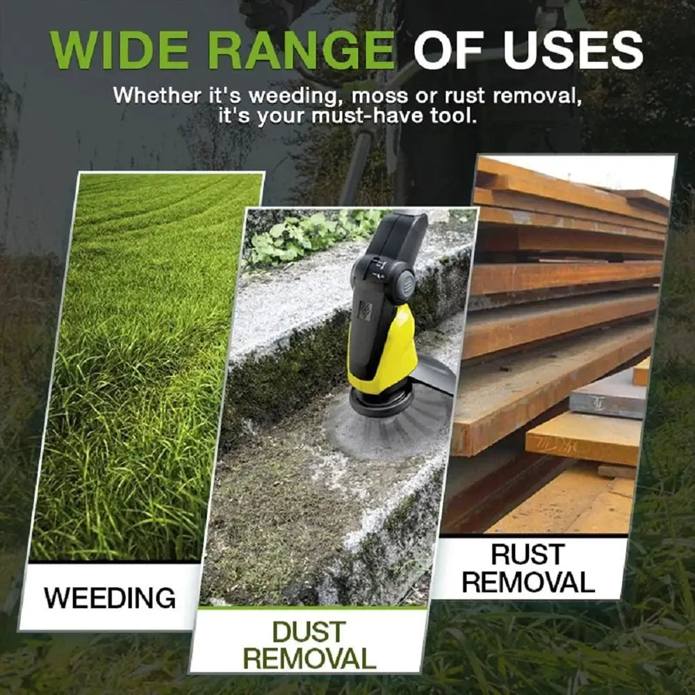 1Pcs 6 inch Universal Weed Brush Head Steel Wire Wheel Grass Trimmer Head Removal Moss Rust Lawn Mower Grass Trimmer Heads