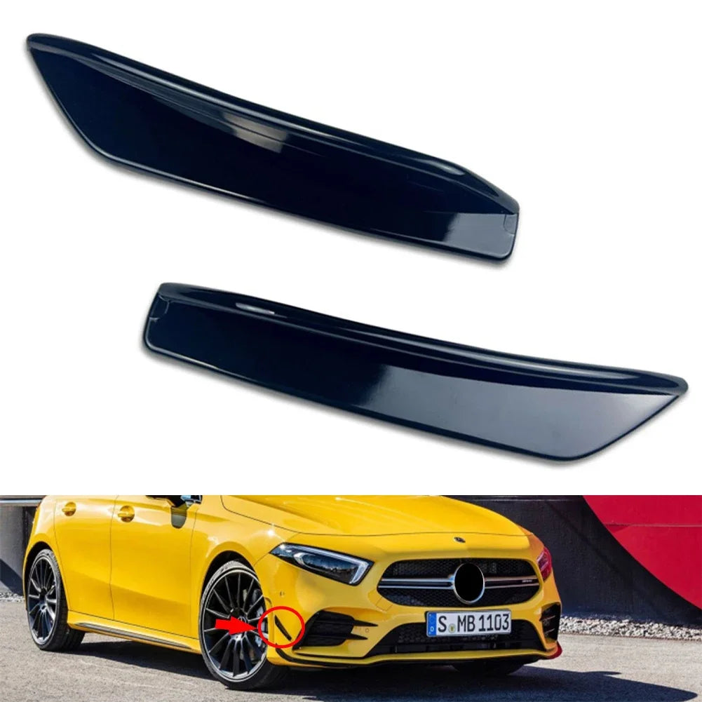 For Mercedes Benz A Class W177 AMG A160 A180 A200 A250 A35 2019+ Front Bumper Fog Lamp Side Canards Fins Lip Splitters Air Trim