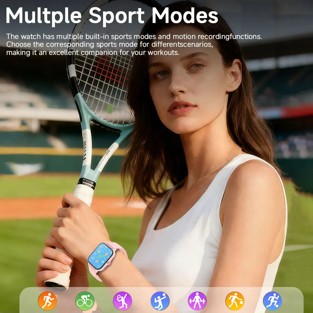 NEW Hot Smart Watch 1.83''HD Screen Camera Music Control Multi-mode Sports Bluetooth Call for Android/IOS 2026 Kids Gift Choice