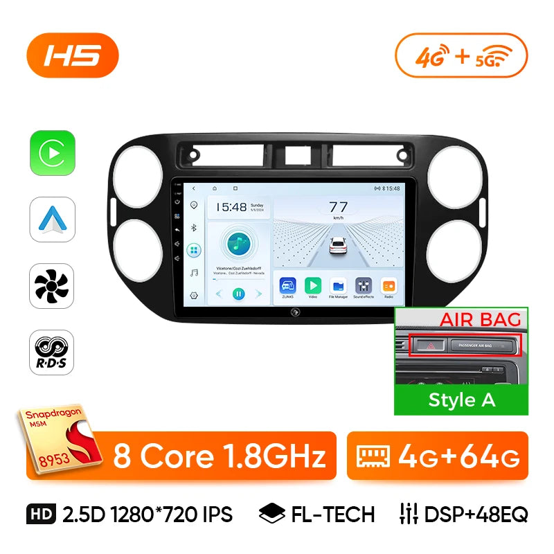Ainavi Car Multimedia Player For Volkswagen VW Tiguan 2006 2008 2010 2016 Golf Plus Wireless Carplay Android Auto 4G Wifi 2din