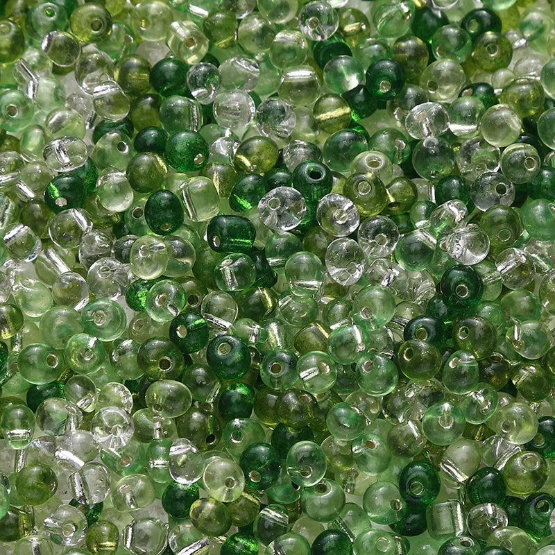110pcs 4mm Silver Lined Seed Beads Water Drop Shape Czech Glass Beads For DIY Jewelry Making Crafts Charms Bracelets Accessories