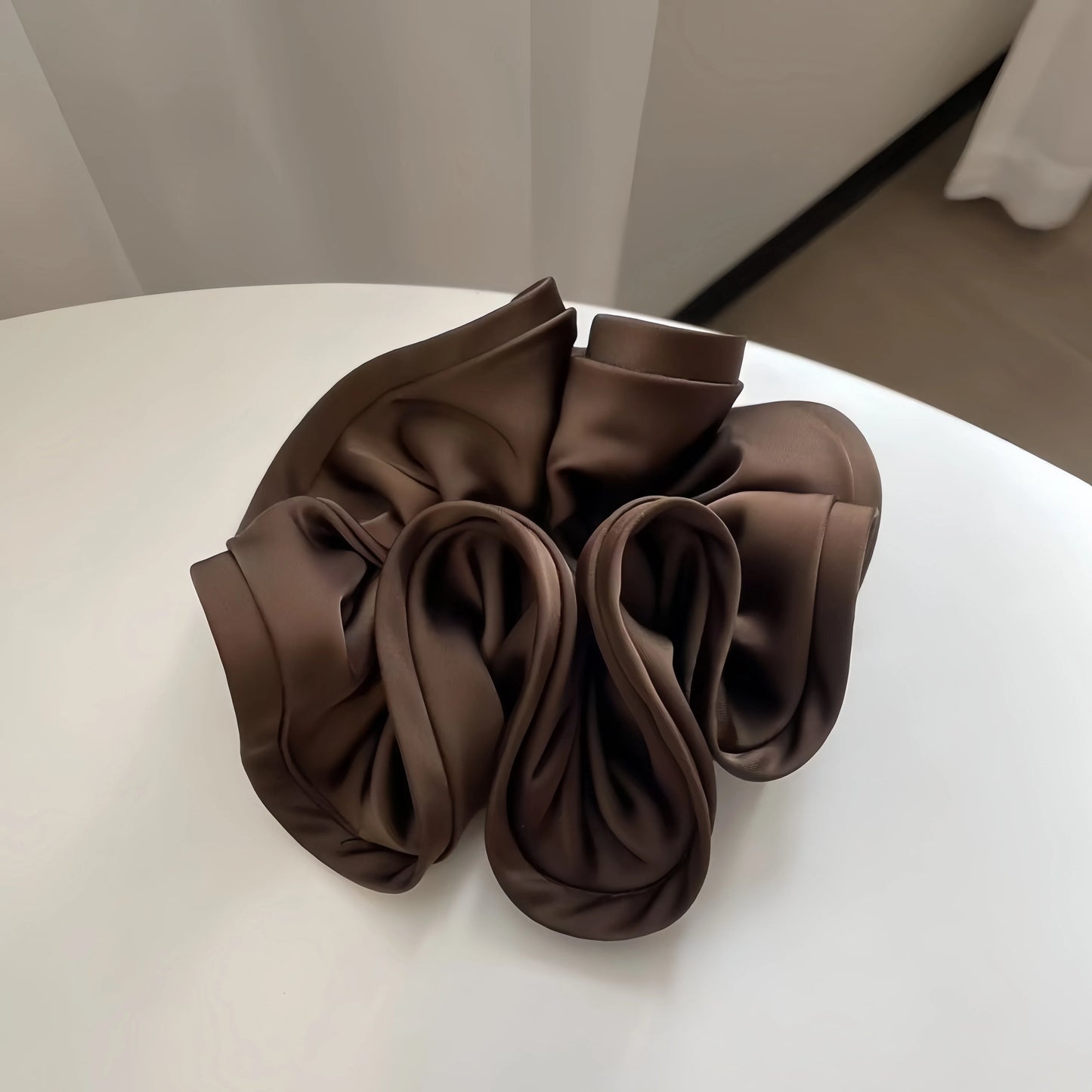 Korean Satin Ribbon Scrunchies – Elastic Hair Ties & Bow Ponytail Accessories for Women (Single & Multi-Pack)