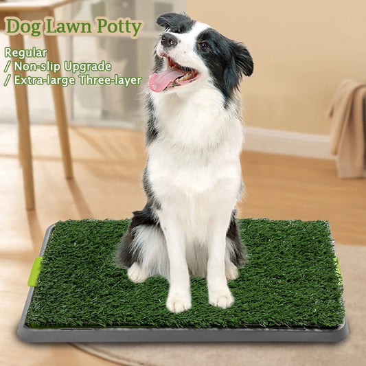 Artificial Grass Dog Potty Tray - Washable Indoor Toilet