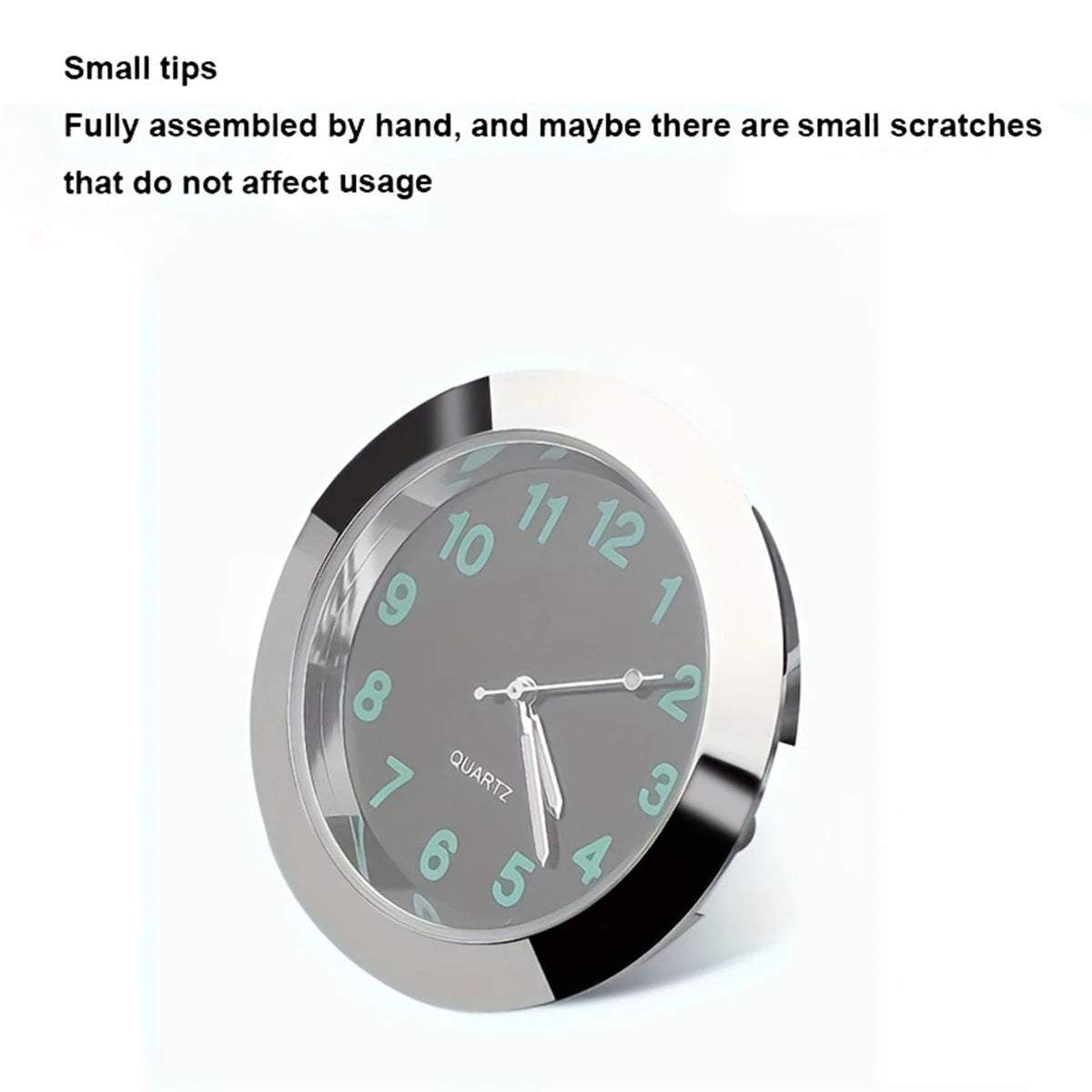 1pc Car Clock Mini Quartz Analog Car Dashboard Time Stick-On Clock Watch for Car Decoration for central control decoration