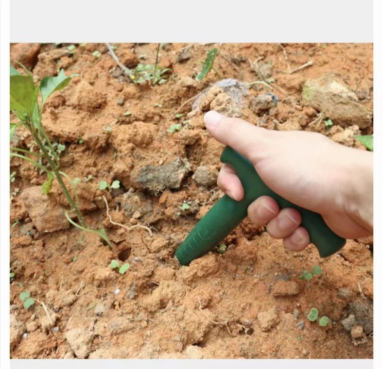 1pc Handheld Garden Hole Puncher Clear Scale Planting Tools Lightweight Digging Hole Tool Sowing Seeds Dispenser For Hole Diggin
