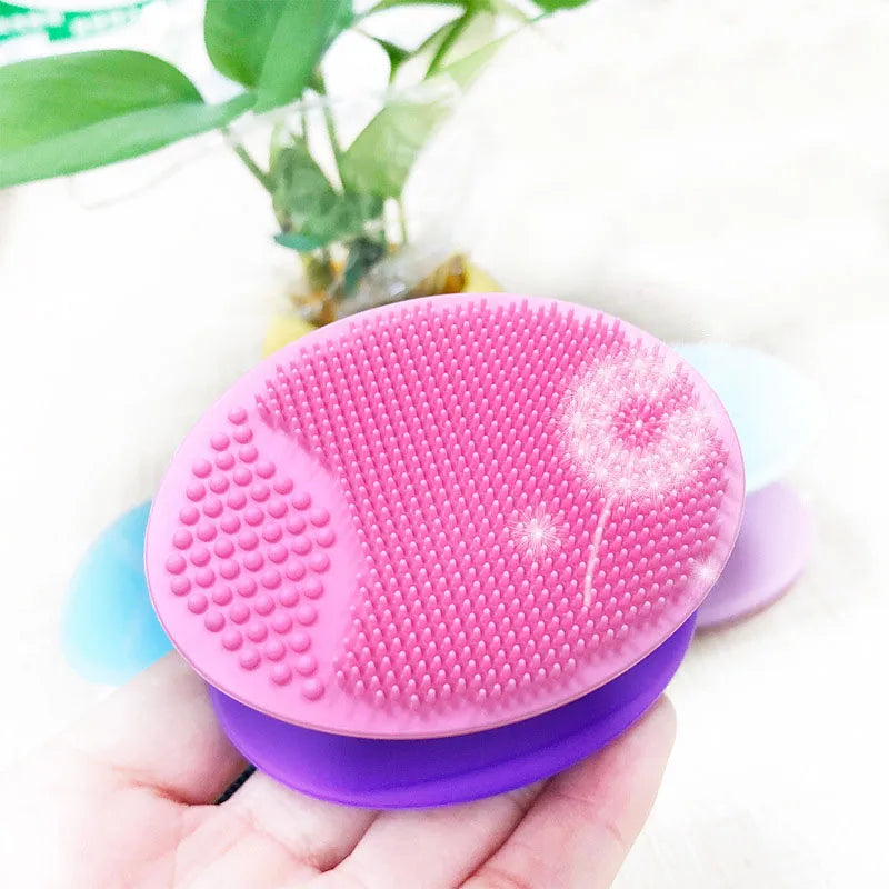 1Pcs Portable Facial Cleansing Brush Deep Cleansing Skin Exfoliating Pore Removing Soft Silicone Brush Face Cleansing Brush