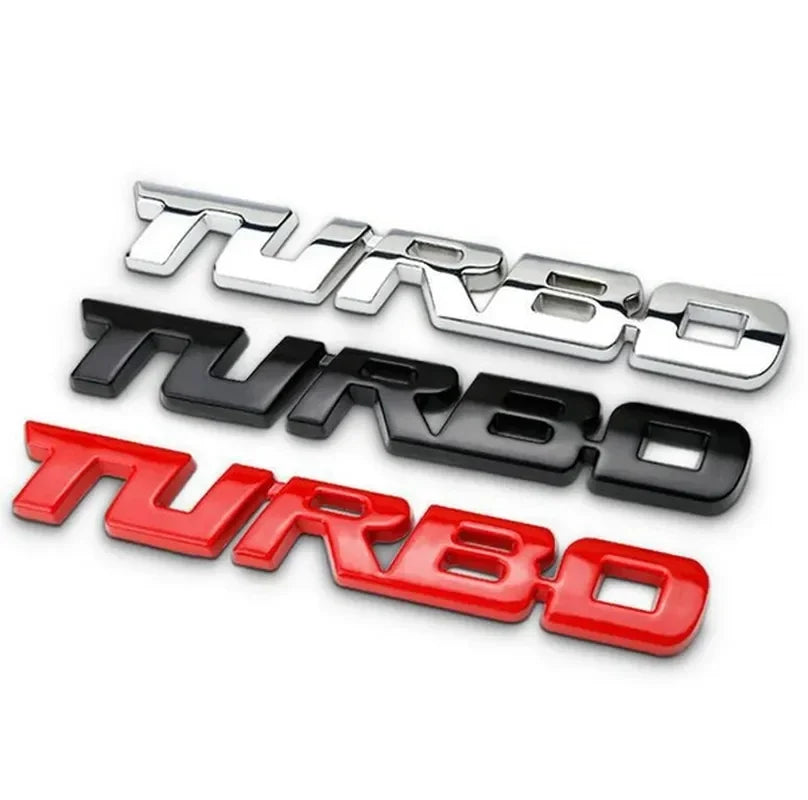 Car Body TURBO 3D Sticker Metal Emblem Decal Decoration Car Styling Tailgate Badge Decoration Sticker Automotive Accessories