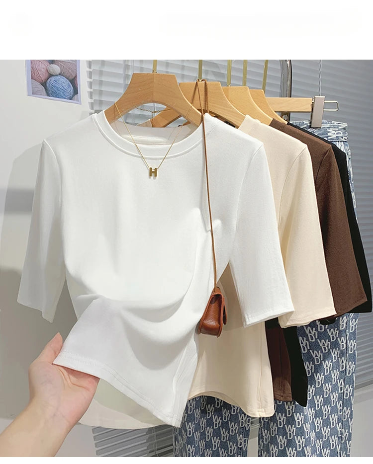 Women's 100% cotton crew neck tee — view 6 of 20