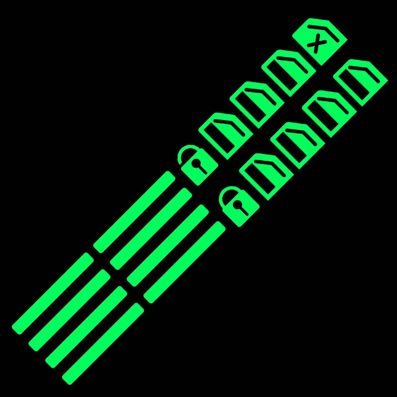 18Pcs/set Luminous Car Window Button Sticker Car Door Window Lift Button Stickers Night Fluorescent Decals Car Interior Sticker