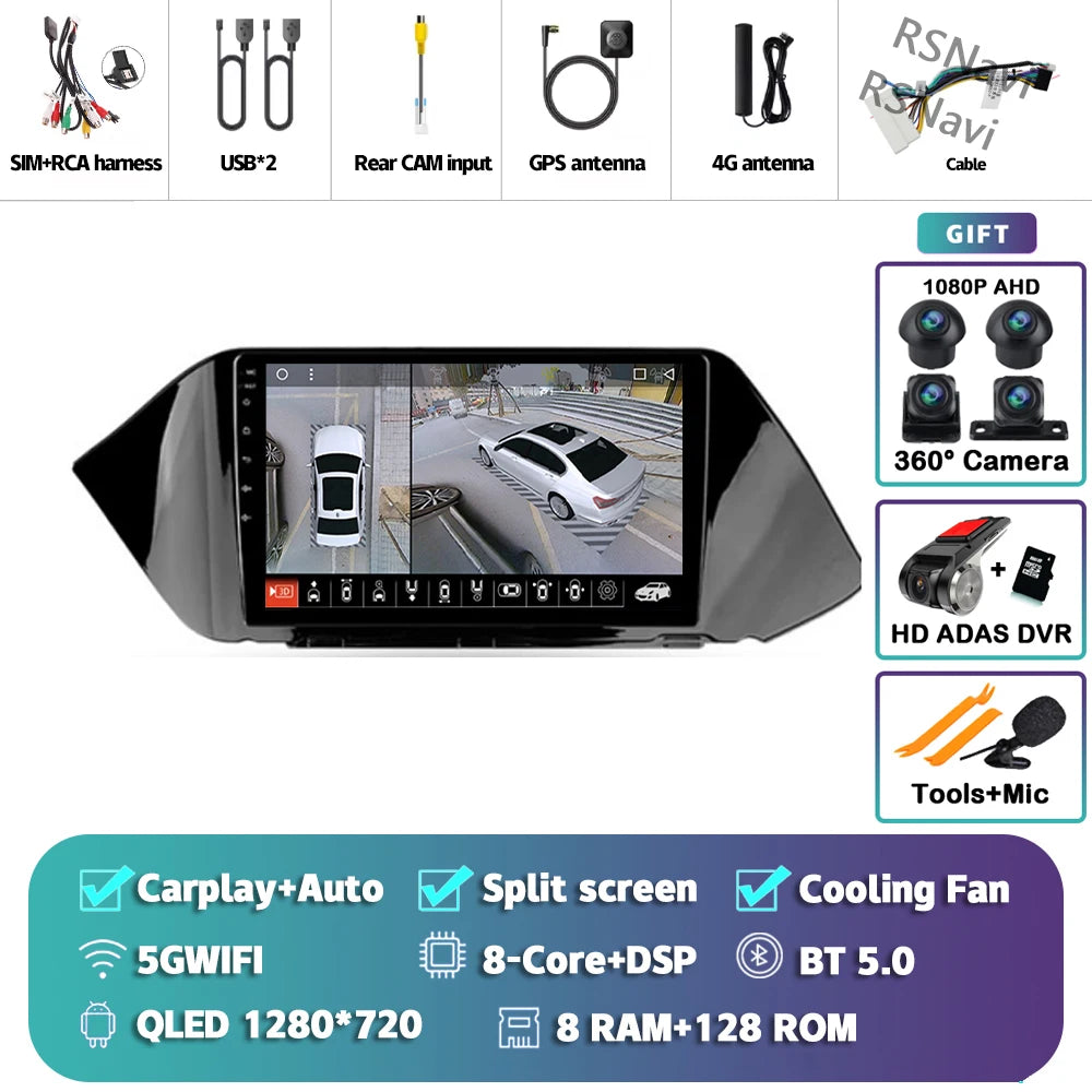 Android 16 Car Radio Multimedia Player For Hyundai Sonata DN8 2019 2020 Carplay Auto WIFI+4G BT Autoradio Stereo DSP Snapdragon