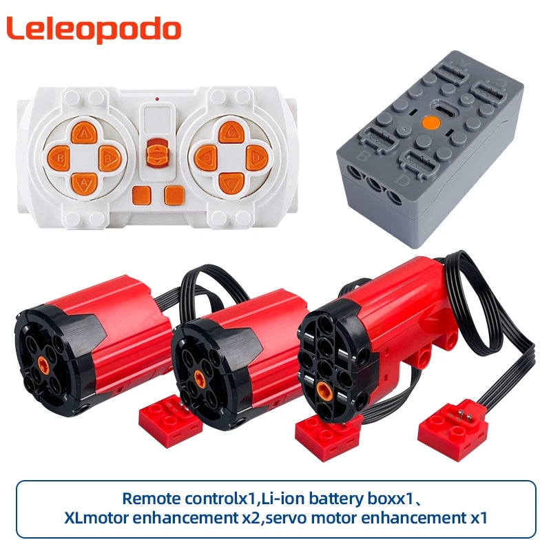 MOC Power Functions Enhanced Version M L XL Servo Red Motor Technical Part Building Block Toy Accessories Compatible with Brand