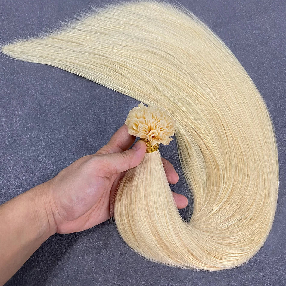 V Tip Human Hair Extension Fusion Hair Silky Straight Dark Brown Pre Bonded V Shape Keratin Hair Vietnamese Remy Hair For Salon