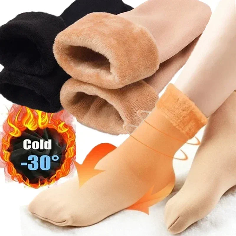 Women's Thermal Velvet Ankle Socks, Winter Warm Socks