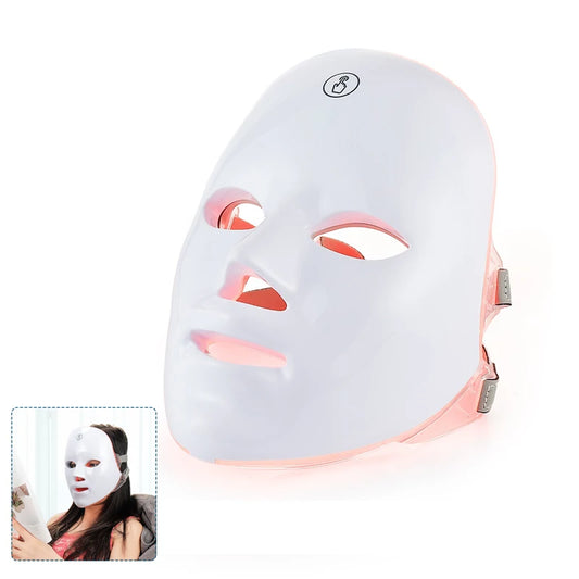 Wireless LED Face Mask – 7 Color Light Therapy Skin Rejuvenation
