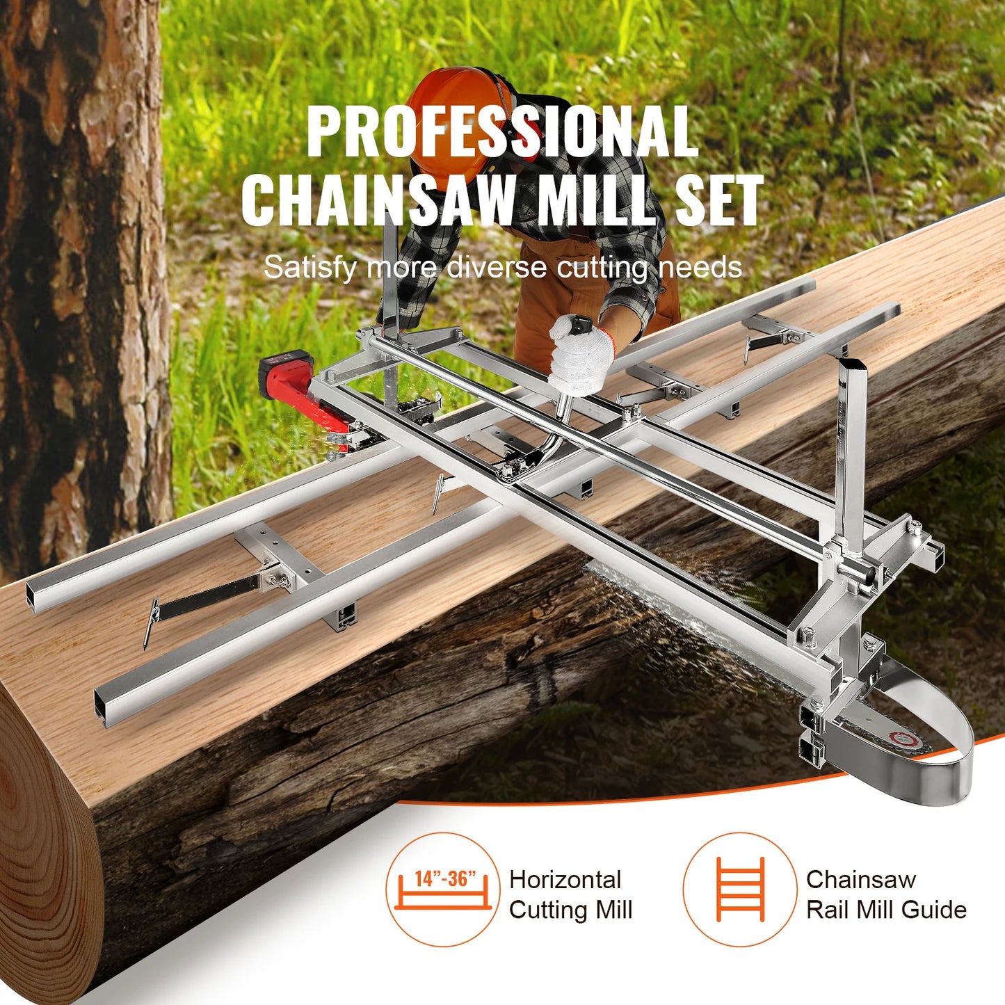 SucceBuy Portable Chainsaw Mill – 14-36" Planking & Milling Frame for Lumber Cutting (Saw Not Included)
