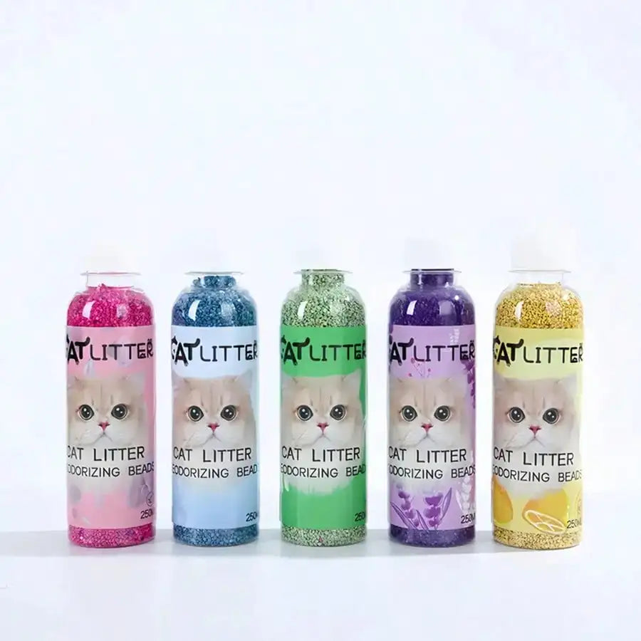 Fresh Scent Cat Litter Deodorizer Beads – Natural Plant-Based Odor Eliminator | 250ml (6 Scents)