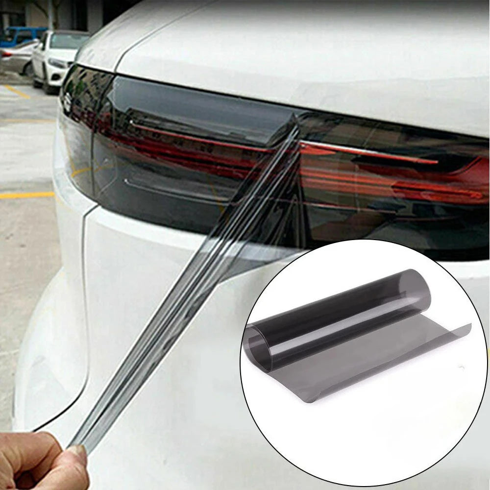 Transparent Light Black Smoke PVC Film Tint 30 X200cm Headlight Taillight Wrap Cover Film Foil Sticker Armored Film for Cars