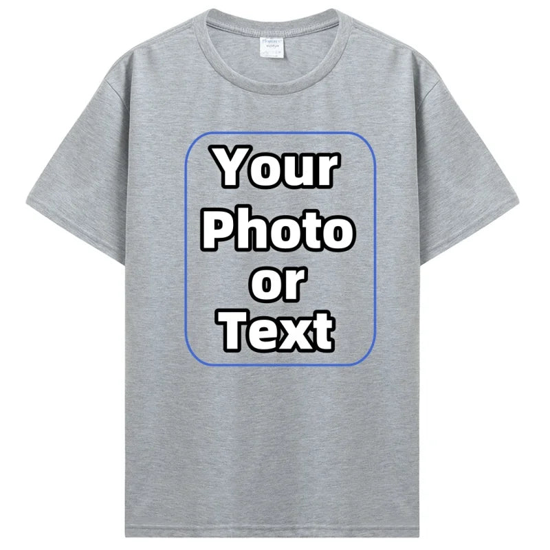 Custom T Shirt Make Your Design Logo Text Cotton Tshirt Personalized Gift Customized Your Design T-shirt Diy Men Women Tees Tops