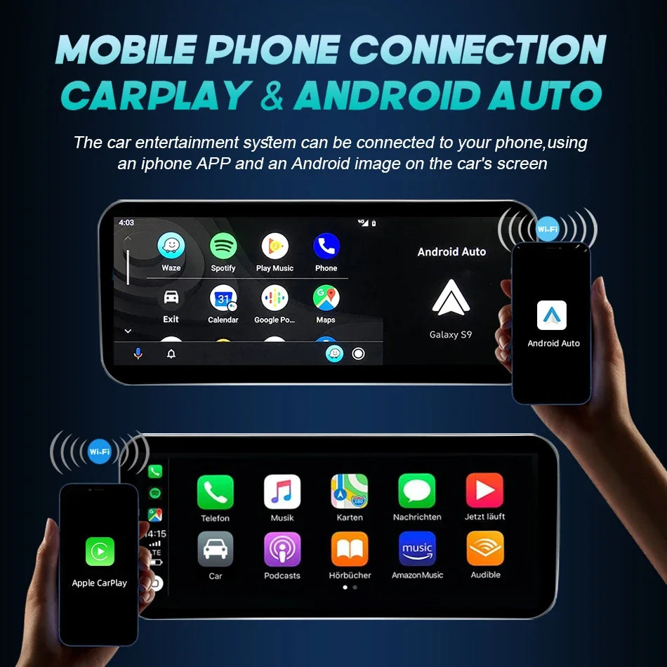 Wireless Carplay Screen For Mercedes C Class W205 GLC X253 C180 C200 300 350 2015-2018 Car Multimedia Player Android Auto Radio