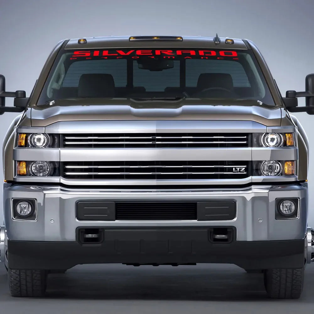 Front Windshield Vinyl Banner Decal — Chevrolet Silverado 1500/2500