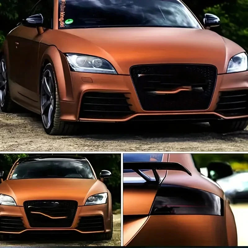 Premium Matte Metallic Copper Brown Vinyl Wrap Roll Self Adhesive Decal Sticker Car Wrapping Foil Air Release