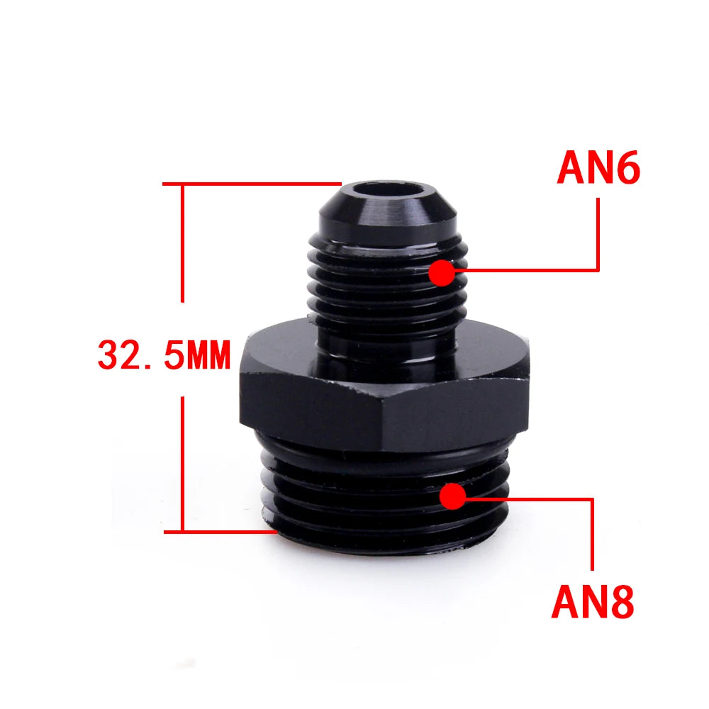 Universal AN6 AN8 AN10 To AN To M14/M16/M18x1.5 Thread Straight Fuel Oil Air Hose Fitting Male Adapter Car Auto Accessories