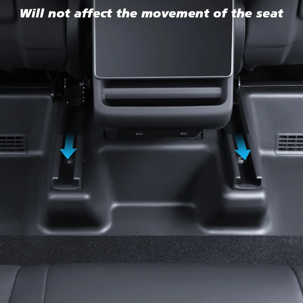 TESY For Tesla Model Y Juniper Launch Standard TPE Under Seat Corner Guard Seat Slide Rails Protector Cover Anti-Kick Decor