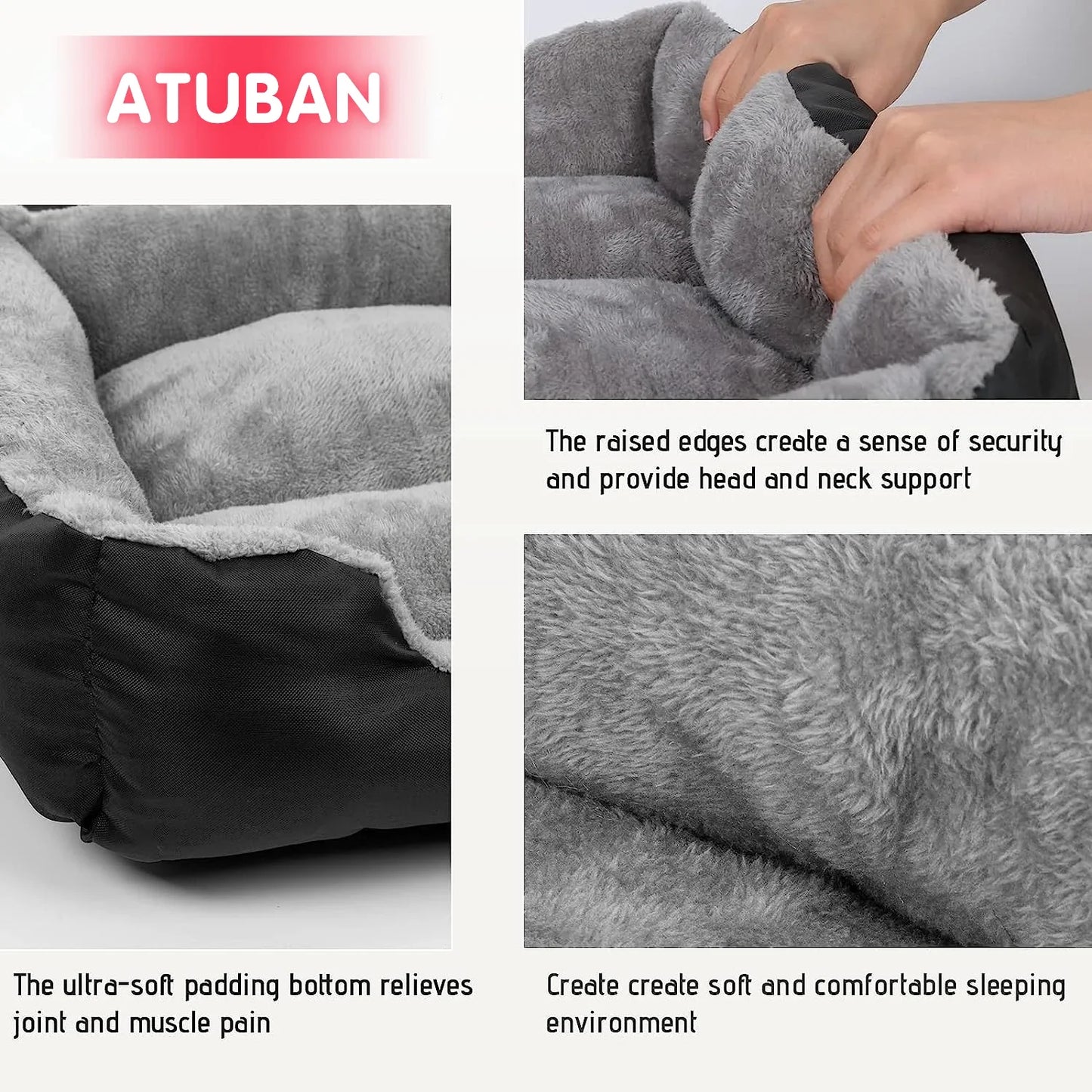 Soft Square Dog & Cat Bed — Washable Elastic Pet Sofa Cushion