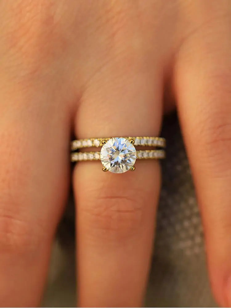 925 Sterling Silver 2 Carat Zircon Ring for Women - Fine Jewelry