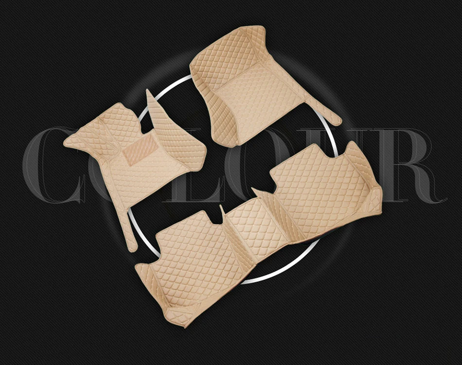 Custom-Fit Leather Car Floor Mats for Ford F-150 2009–2023 (Full Set)