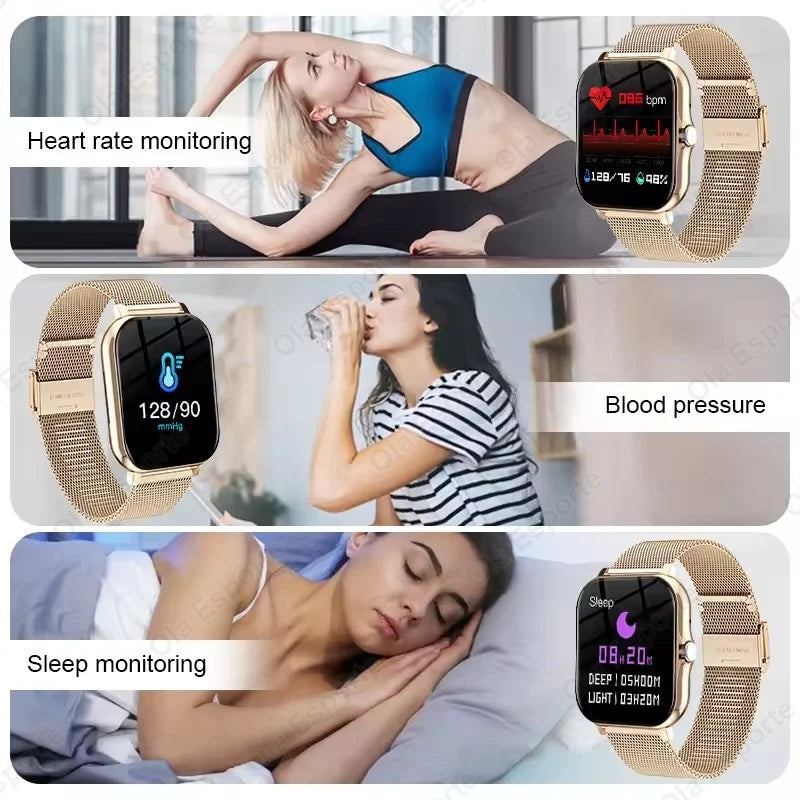 NEW 2026 Fashion SmartWatch Android Phone 2.01" Color Screen Full Touch Custom Dial Watch Women Bluetooth Call Smart Watch Men