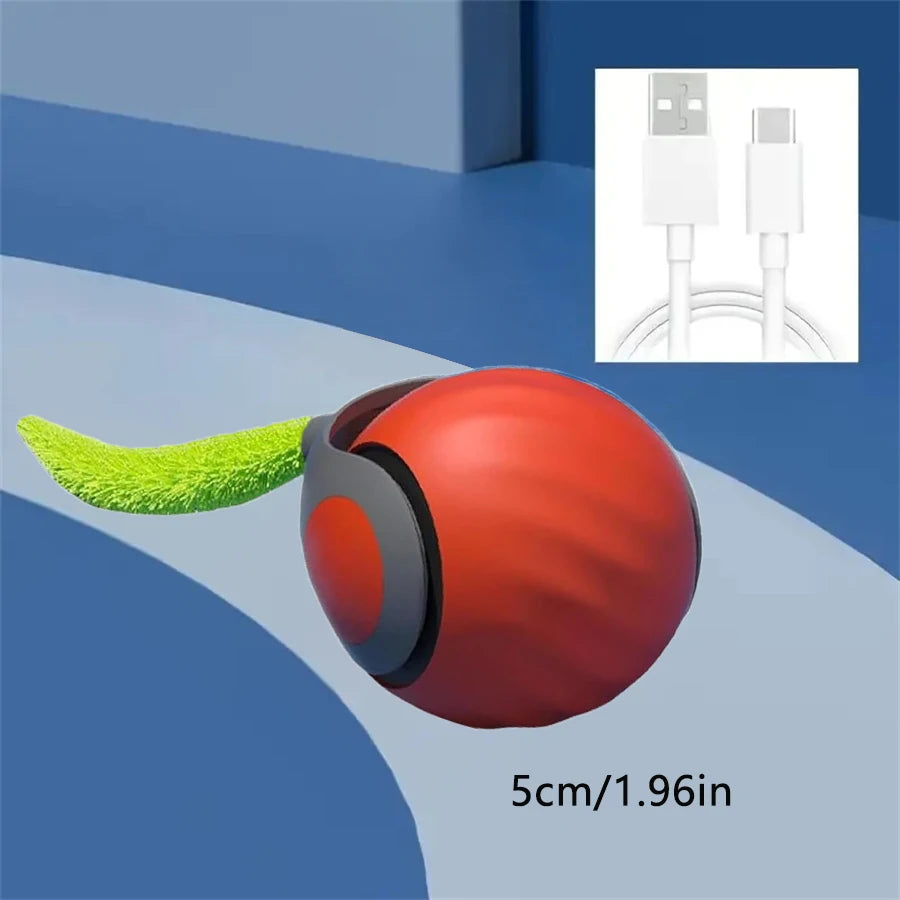 Smart Electric Rolling Cat Toy Ball – USB Rechargeable Automatic Interactive Teaser | Moving Bouncing Ball for Cats