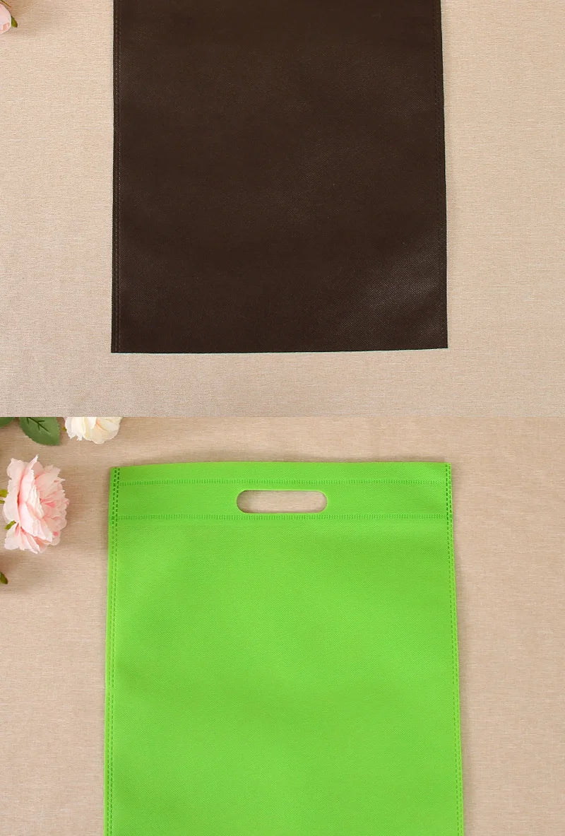 50pieces Nonwoven Storage Bags Eco-friendly and Reusable Nonwoven Shopping Bags Gifts Promotional Tote Bags