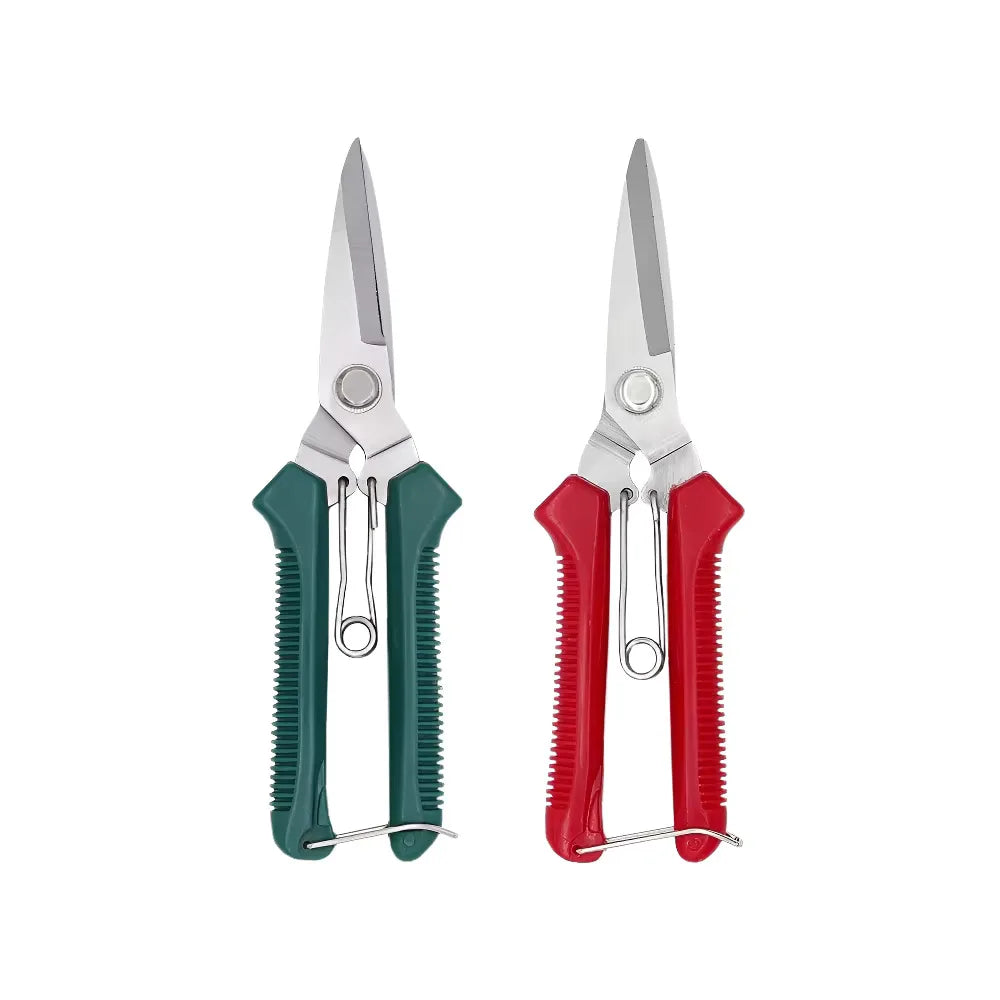 1/2PCS Straight Head Pruning Shears Non-slip HandleStainless Steel Outils Manuels Household Bonsai Garden Scissors Pruing Shear