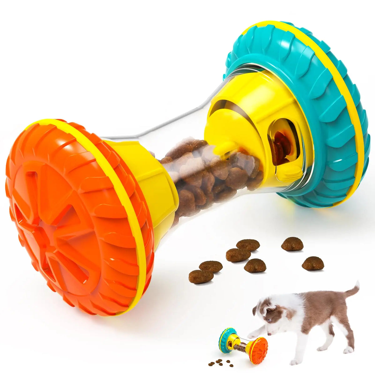 Yellow Interactive Dog Puzzle Feeder - Enrichment Treat Toy – photo 7