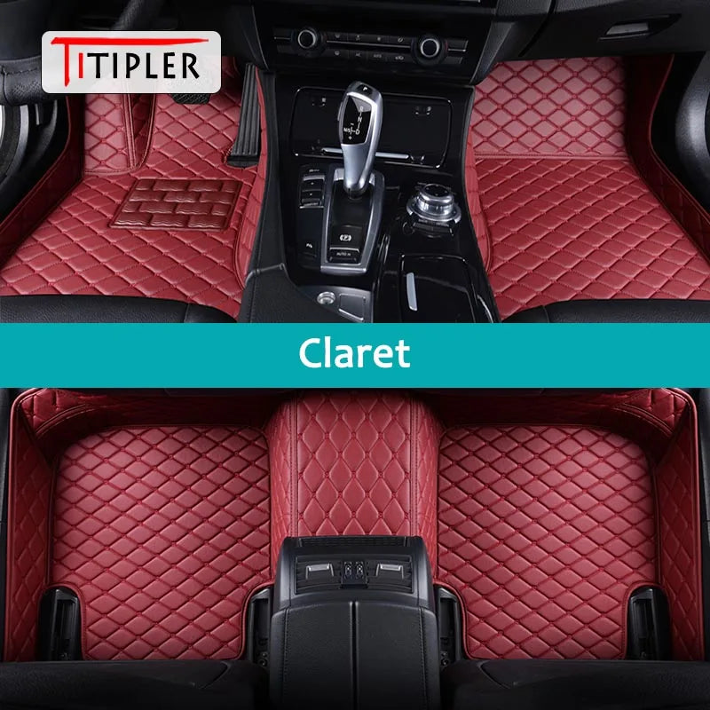 Custom-Fit Leather Car Floor Mats for Ford F-150 2009–2023 (Full Set)
