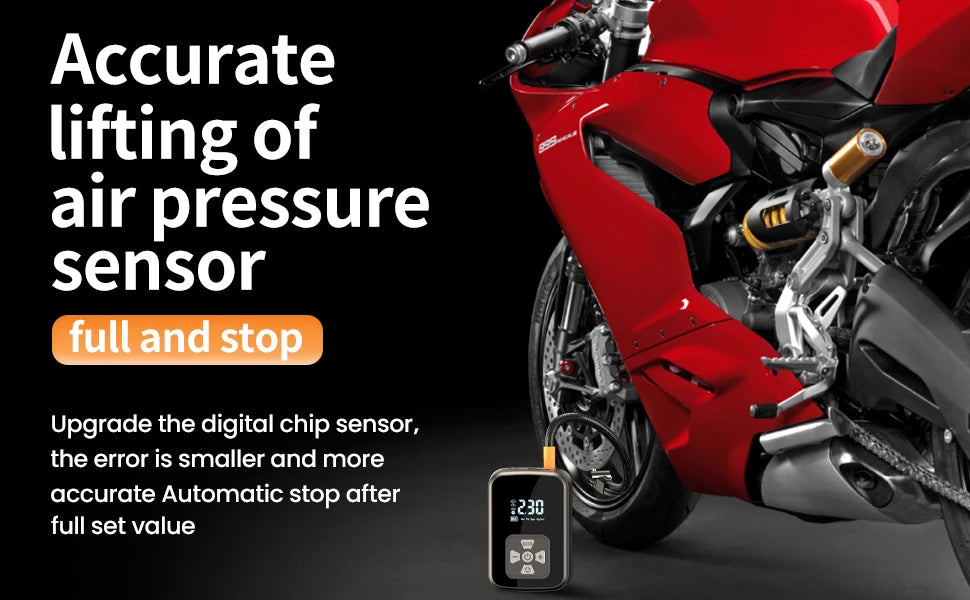 YIJU Car Air Pump Electric Portable Tire Inflator Intelligent Digital Tire Inflator For Car Motorcycle Bicycle Air Compressor