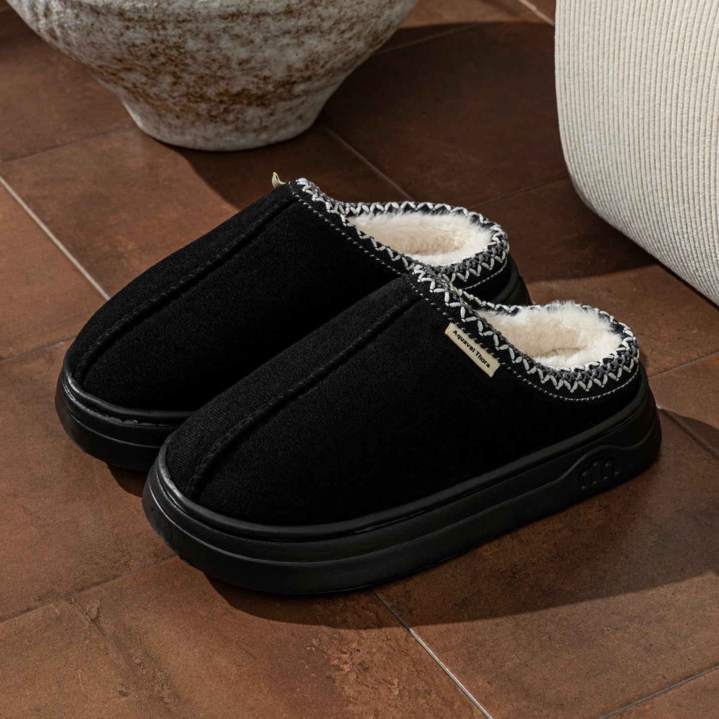 Fashion Winter Soft Sole Women's Slipper Boots Fuzzy Outdoor Casual Simple Anti-slip Indoor Warm Comfort Men Plush Home Shoes
