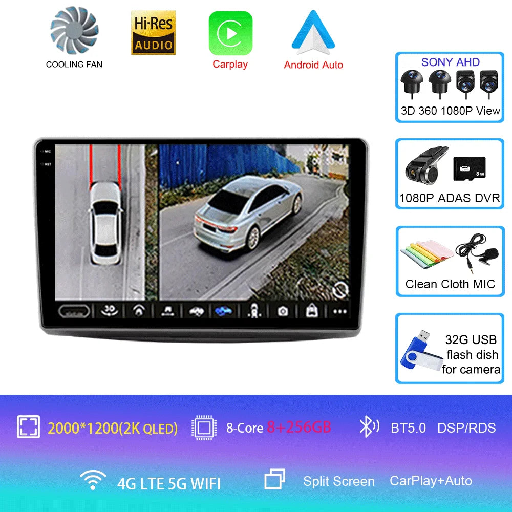 Car Radio For Alfa Romeo MiTo 2008 - 2016 Multimedia Video Player Wireless Carplay And Wireless Android Auto Portable Universal