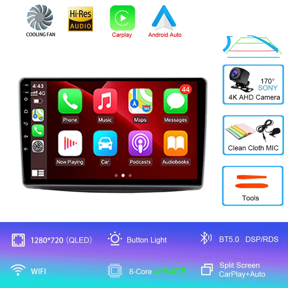 Car Radio For Alfa Romeo MiTo 2008 - 2016 Multimedia Video Player Wireless Carplay And Wireless Android Auto Portable Universal