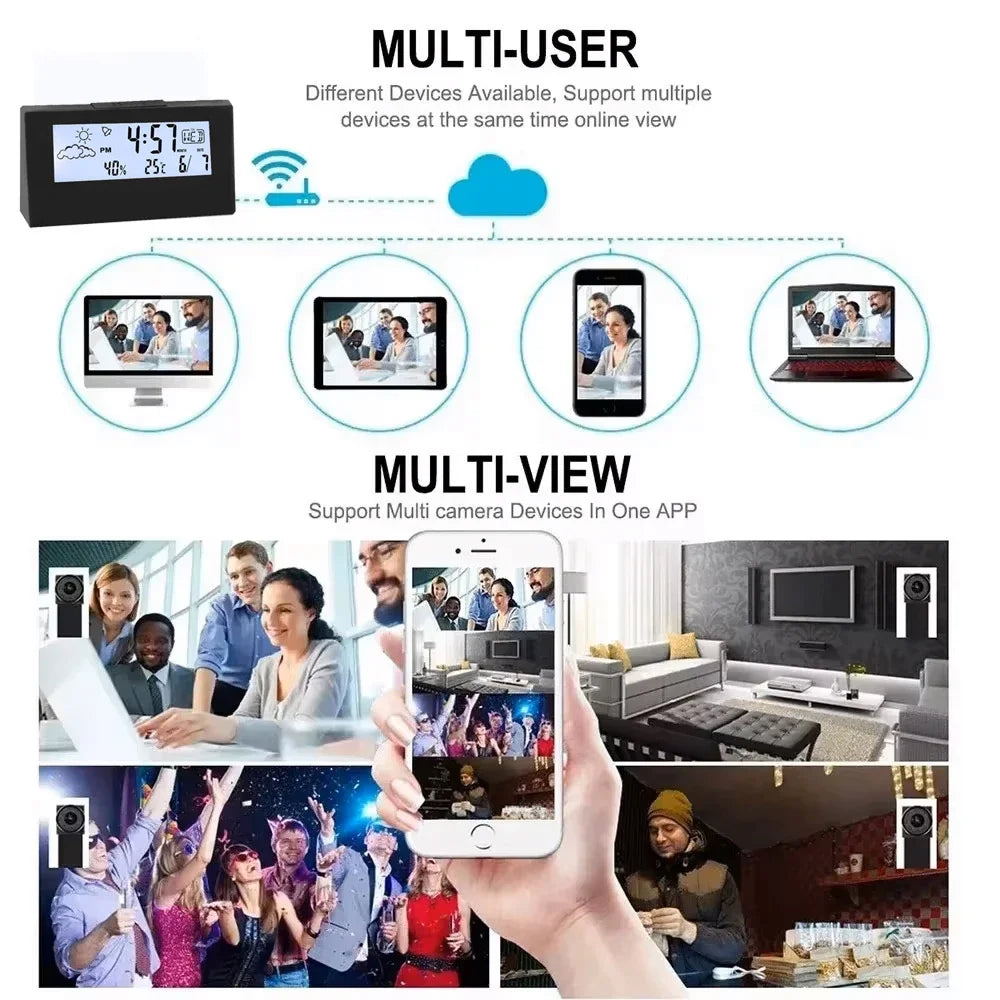 4K Clock Camera — WiFi Home Monitor with Motion Detection