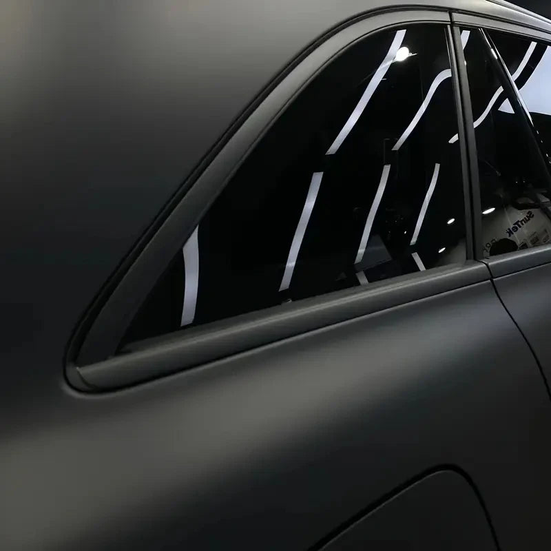 Matte Black Vinyl Wrap Adhesive Film Air Release Decal Sheet Vehicle Motorbike Car Wrapping
