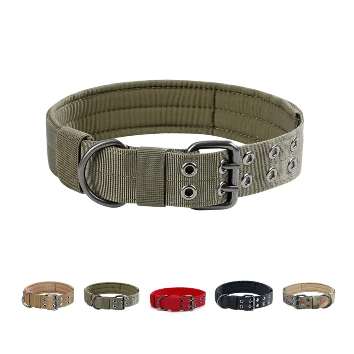Tactical Dog Collar & Leash - Double Buckle Collar for Large Dogs - photo 12