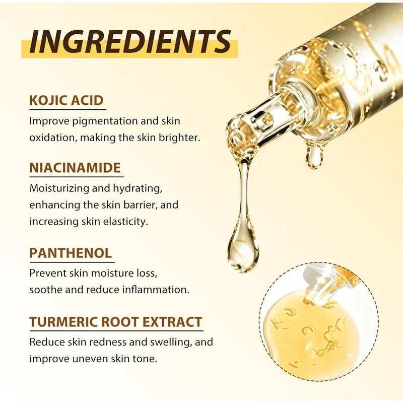 Kojic Acid Turmeric Facial Ampoule Serum With Niacinamide Deep Moisturizing Nourishing Essence