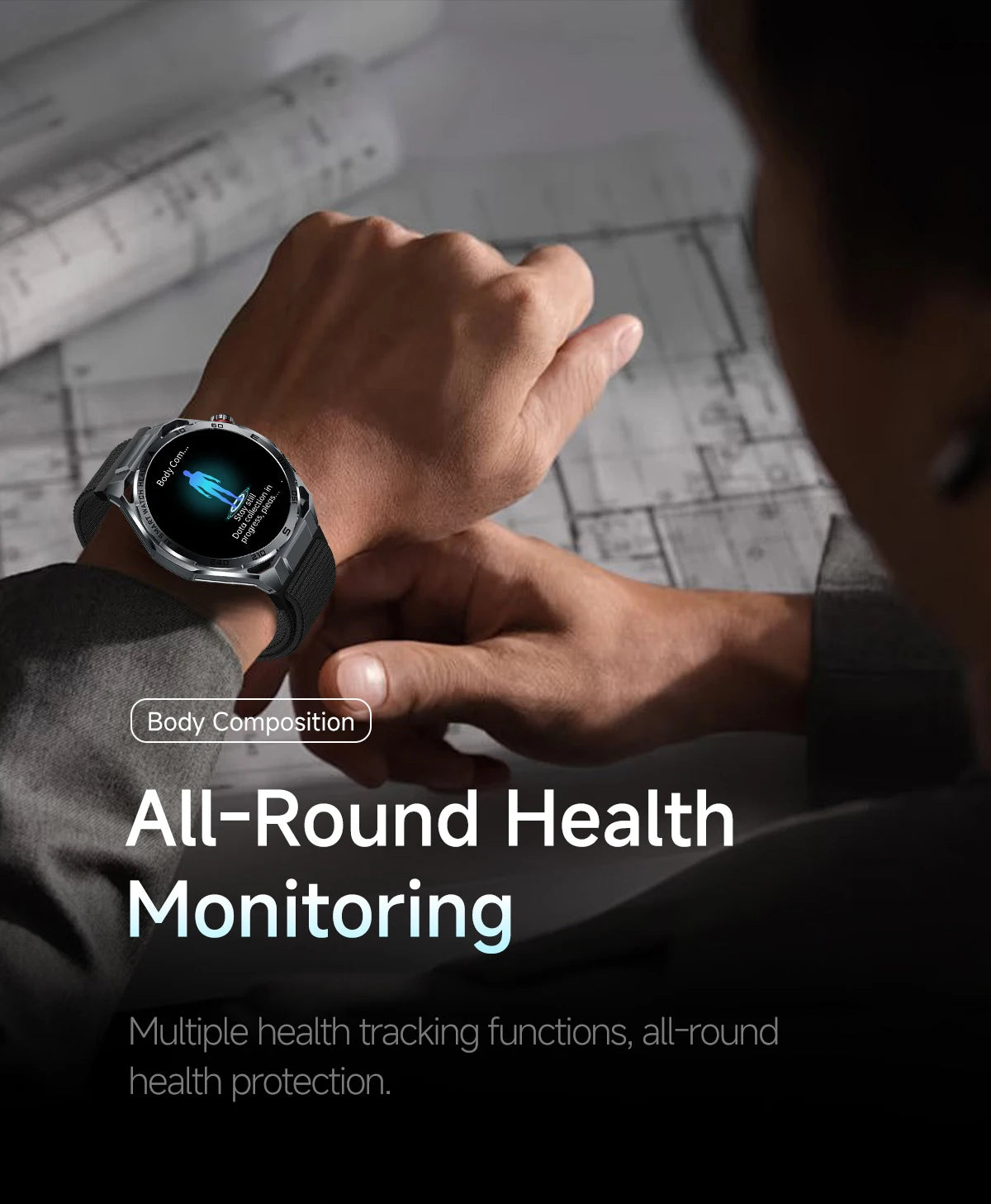 2026 New Body Fat AI Analysis Health Smart Watch ECG+PPG Uric Acid BP Blood Oxygen Call AMOLED Screen Smart Watch For Men Women