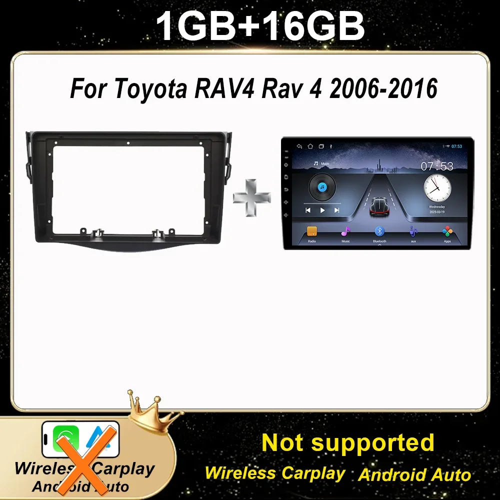Android Auto Car Radio For Toyota RAV4 Rav 4 2006-2016 Navigation Player Multimedia Carplay Touch Screen 2Din Stereo Head Unit